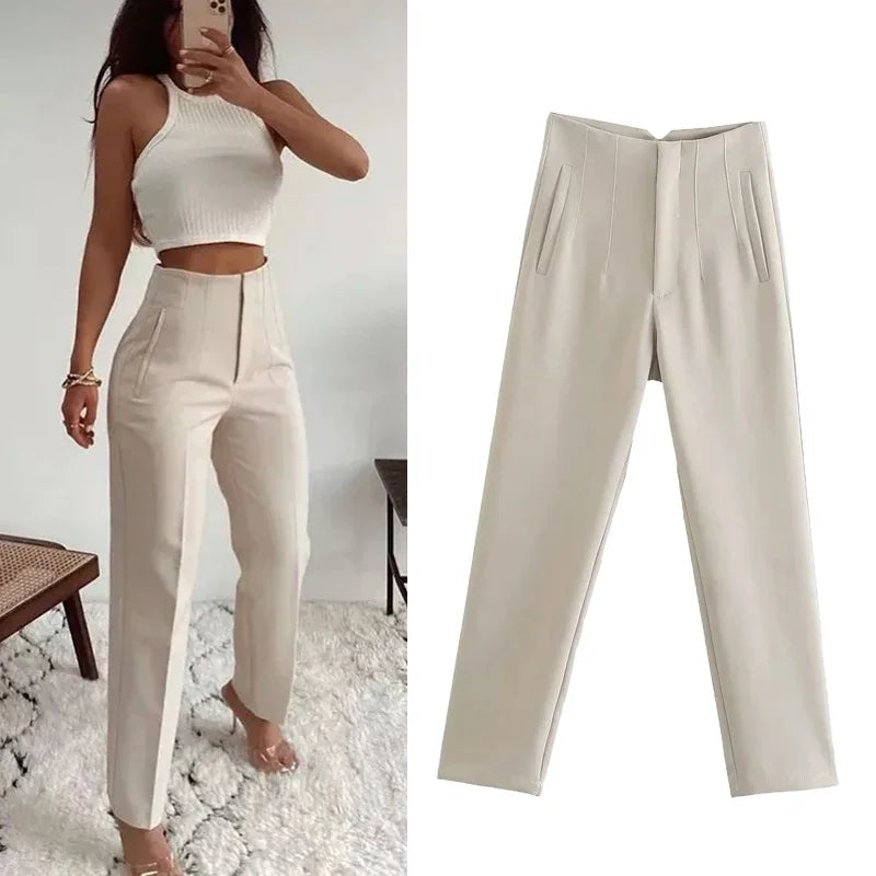 Fashion Office Wear High waist Pants for Women